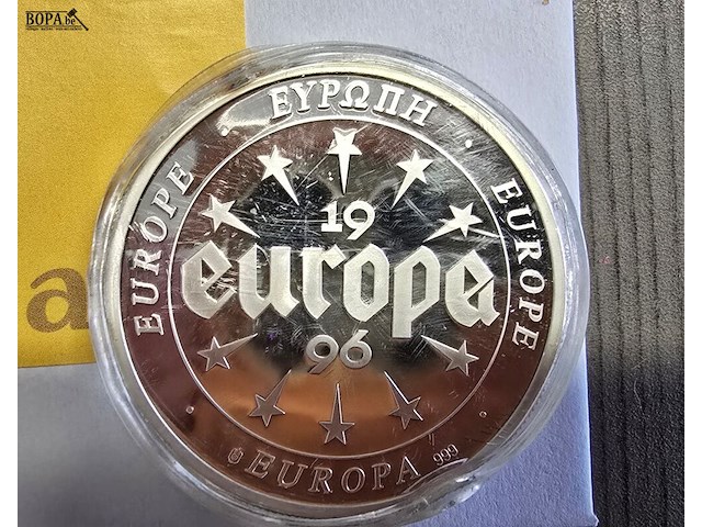 Lot 2 - set zilveren herdenkingsmunten europa 1996 - afbeelding 2 van  9