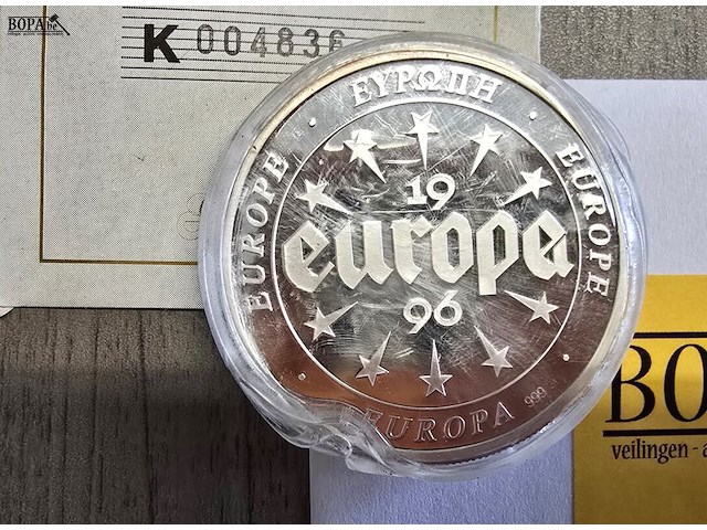Lot 2 - set zilveren herdenkingsmunten europa 1996 - afbeelding 8 van  9