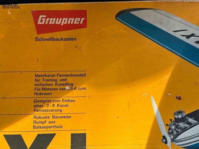 Lot 2 - vintage graupner taxi modelvliegtuig - afbeelding 5 van  6