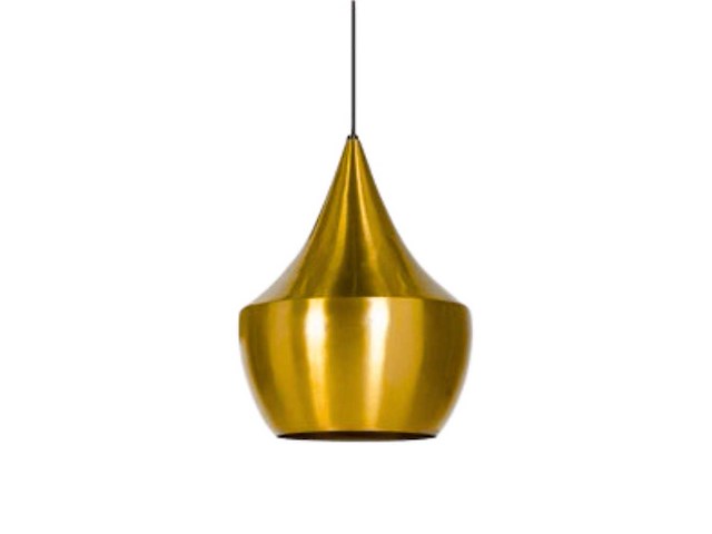 Lot 2 fat pendant light - ronde gouden plafondlamp geborsteld zwart draad - afbeelding 1 van  1
