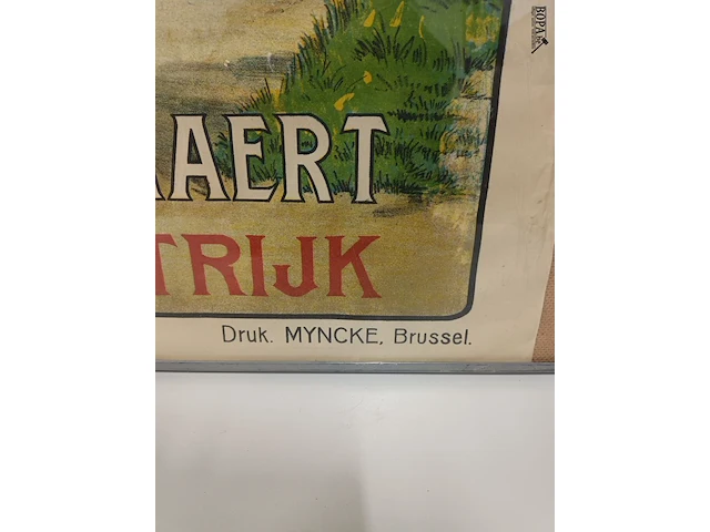 Lot 20 - affiche vlaamse oude klare in kader - afbeelding 2 van  5