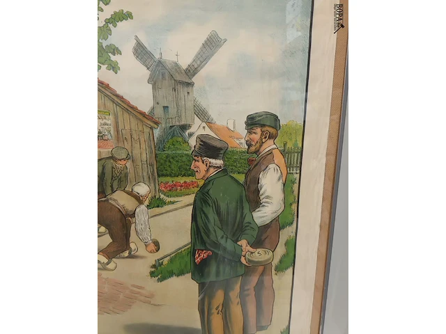 Lot 20 - affiche vlaamse oude klare in kader - afbeelding 4 van  5