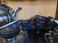 Lot 20 - antiek theeservies keram-silber - bavaria '30: porselein met - afbeelding 3 van  7