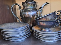 Lot 20 - antiek theeservies keram-silber - bavaria '30: porselein met - afbeelding 4 van  7