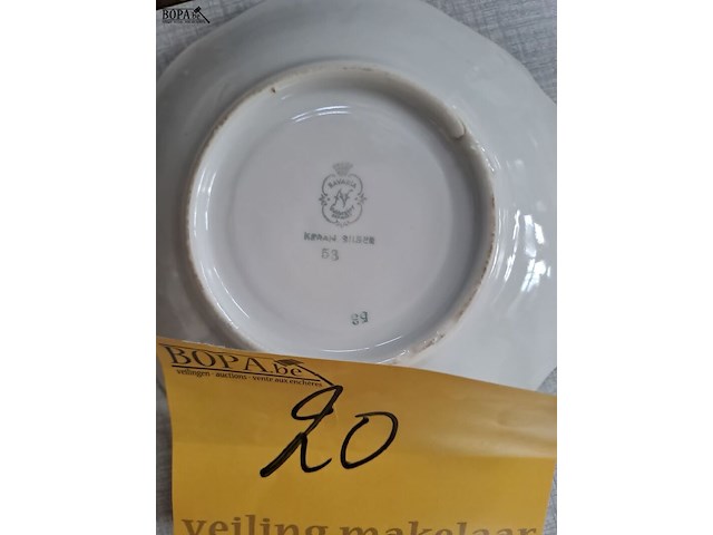 Lot 20 - antiek theeservies keram-silber - bavaria '30: porselein met - afbeelding 5 van  7