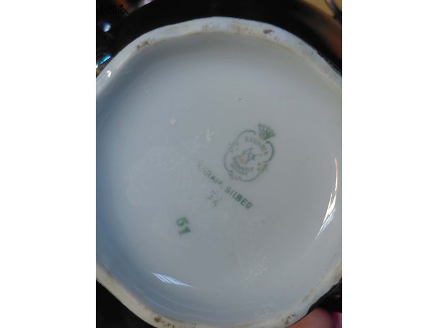 Lot 20 - antiek theeservies keram-silber - bavaria '30: porselein met - afbeelding 7 van  7