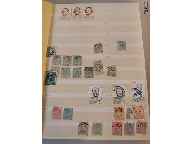 Lot 20 - boek met belgische postzegels - afbeelding 4 van  12
