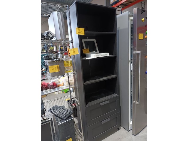 Lot 20 - boekenkast met lades - afbeelding 1 van  3