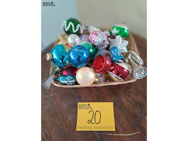 Lot 20 - lot vintage kerstballen ca. 25 stuks - afbeelding 1 van  1