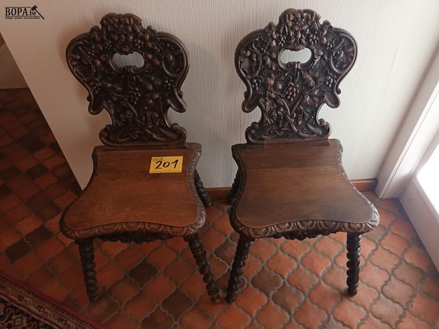 Lot 201 - koppel stoelen - afbeelding 1 van  6
