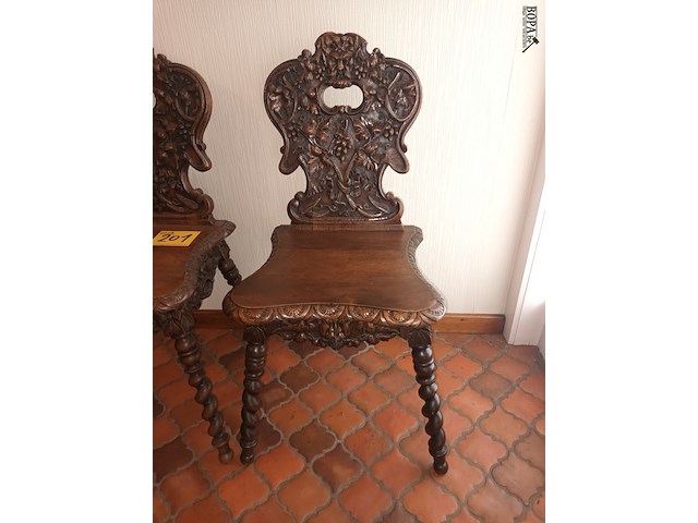 Lot 201 - koppel stoelen - afbeelding 5 van  6