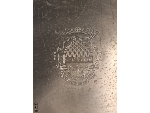 Lot 201 - sierborden in tin. 9 stuks - afbeelding 5 van  6