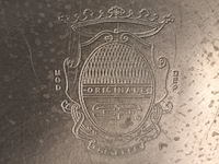 Lot 201 - sierborden in tin. 9 stuks - afbeelding 5 van  6