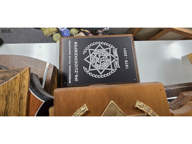 Lot 203 - aandenkens op houten paneel ong 29 stuks - afbeelding 4 van  6