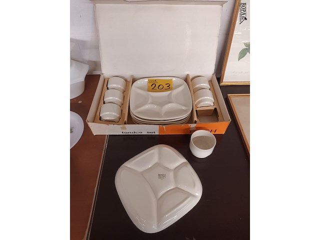 Lot 203 - fondue set boch. 12 stuks - afbeelding 1 van  4