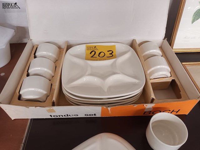Lot 203 - fondue set boch. 12 stuks - afbeelding 2 van  4