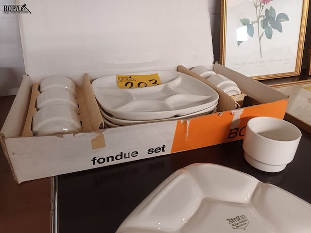 Lot 203 - fondue set boch. 12 stuks - afbeelding 4 van  4