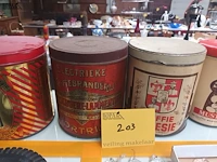 Lot 203 - oude koffieblikken. 4 stuks