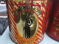 Lot 203 - oude koffieblikken. 4 stuks - afbeelding 3 van  6