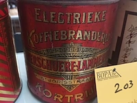 Lot 203 - oude koffieblikken. 4 stuks - afbeelding 4 van  6