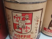 Lot 203 - oude koffieblikken. 4 stuks - afbeelding 6 van  6