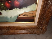 Lot 203 - schilderij in kader. gesigneerd - afbeelding 4 van  5