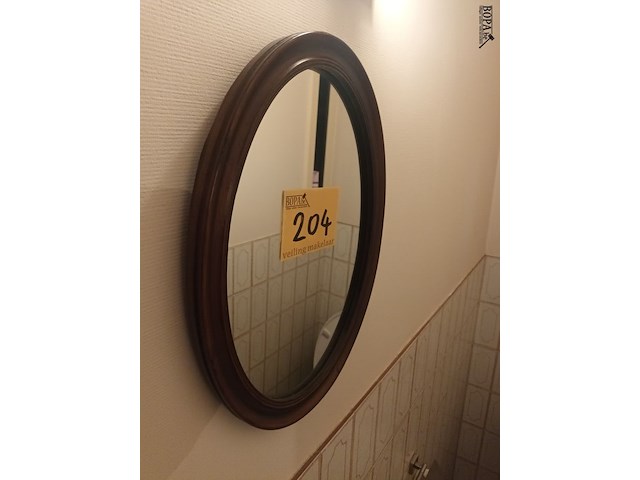Lot 204 - ovalen spiegel - afbeelding 2 van  2