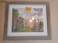 Lot 205 - kader kasteel met vijver - afbeelding 1 van  4