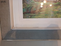 Lot 205 - kader kasteel met vijver - afbeelding 3 van  4
