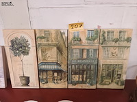 Lot 207 - kaders restaurant. 4 stuks - afbeelding 1 van  5