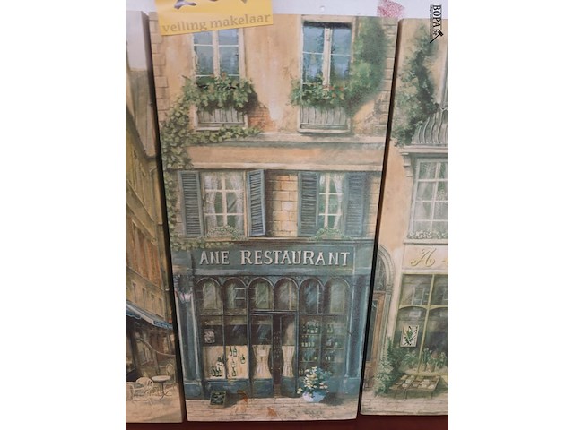 Lot 207 - kaders restaurant. 4 stuks - afbeelding 4 van  5