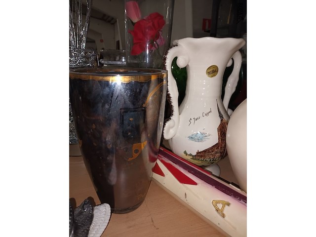 Lot 207 - vazen en kaars. 5 stuks - afbeelding 3 van  7