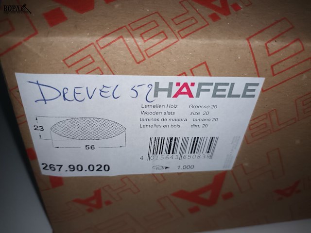 Lot 208 - häfele houten lamellen. 7 dozen - afbeelding 2 van  5