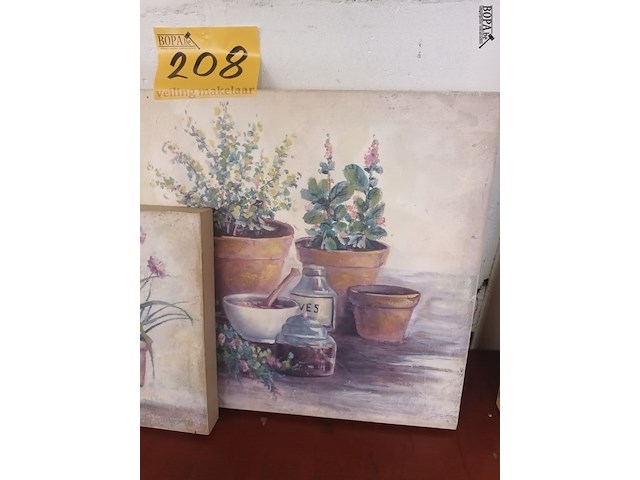 Lot 208 - kaders planten - afbeelding 2 van  4