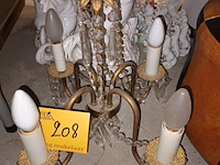 Lot 208 - luchter 4 armen - afbeelding 1 van  3