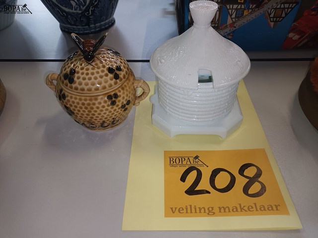 Lot 208 - meli honing potjes. 2 stuks - afbeelding 1 van  4