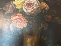 Lot 208 - schilderij vaas met bloemen - afbeelding 2 van  3