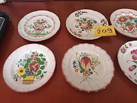 Lot 209 - franse sierborden. 7 stuks - afbeelding 2 van  5