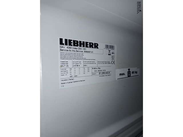 Lot 209 - koelkast liebherr - afbeelding 4 van  5