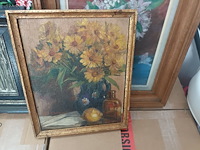 Lot 209 - schilderijen. 6 stuks - afbeelding 2 van  5