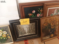 Lot 209 - schilderijen. 6 stuks - afbeelding 5 van  5