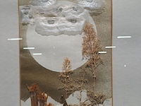 Lot 21 - kunstwerk in reliëf van gedroogde planten in goudkleurige al - afbeelding 4 van  4