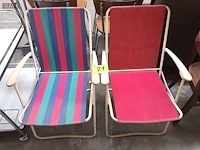 Lot 21 - retro kampeerstoelen. 2 stuks