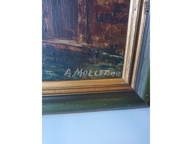 Lot 21 - schilderij brugge - afbeelding 2 van  4