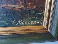 Lot 21 - schilderij brugge - afbeelding 2 van  4