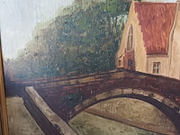 Lot 21 - schilderij brugge - afbeelding 3 van  4