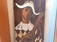 Lot 21 - schilderij harlekijn op hout
