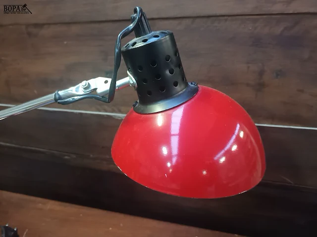Lot 21 - vintage rode lamp - afbeelding 3 van  5