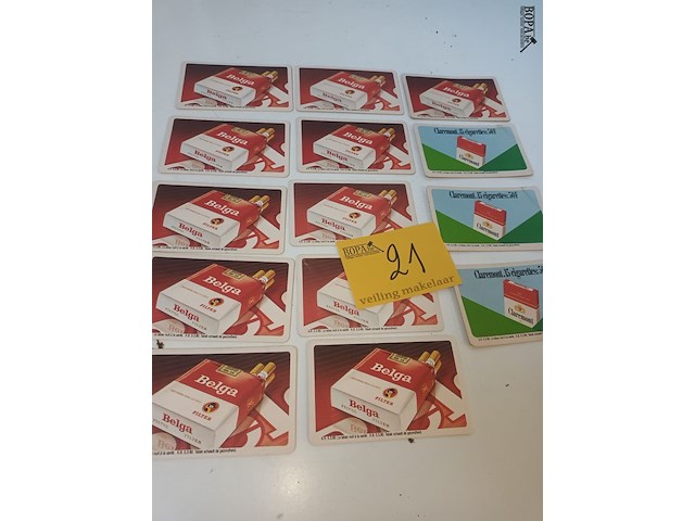 Lot 21 - vintage verzamel viltjes belga en claremont. 14 stuks - afbeelding 1 van  4