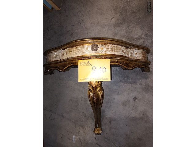 Lot 210 - italiaanse wandconsole met lade - afbeelding 1 van  6
